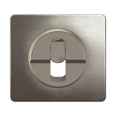 Legrand Céliane - Prise Rj45 Cat. 6A - STP - Titane - Complet - Plaque de finition effet acier satiné - Réf : CT0346-P