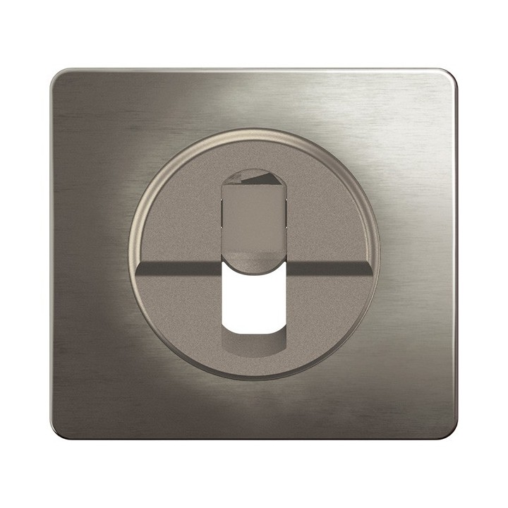 Legrand Céliane - Prise Rj45 Cat. 6A - STP - Titane - Complet - Plaque de finition effet acier satiné - Réf : CT0346-P