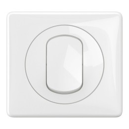 Legrand Céliane - Interrupteur ou va-et-vient avec plaque de finition étanche IP44 - 10A - Blanc - Blanc - Réf : CG8001