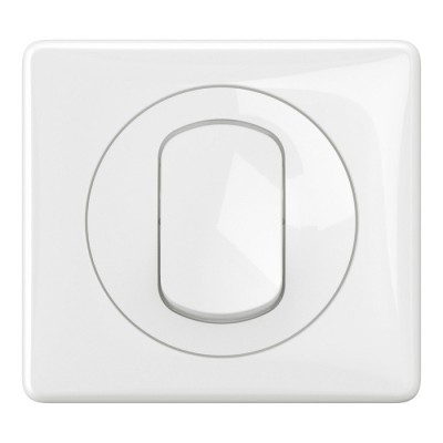 Legrand Céliane - Interrupteur ou va-et-vient avec plaque de finition étanche IP44 - 10A - Blanc - Blanc - Réf : CG8001
