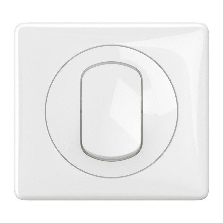 Legrand Céliane - Interrupteur ou va-et-vient avec plaque de finition étanche IP44 - 10A - Blanc - Blanc - Réf : CG8001