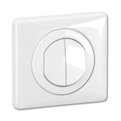 Legrand Céliane - Interrupteur ou va-et-vient double 10A avec plaque étanche IP44 - Blanc - Réf : CB4001-P
