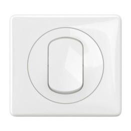 Legrand Céliane - Poussoir étanche complet - 10A - IP44 - Blanc - Réf : CB8001-P
