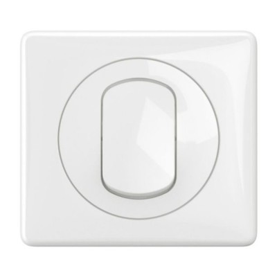 Legrand Céliane - Poussoir étanche complet - 10A - IP44 - Blanc - Réf : CB8001-P