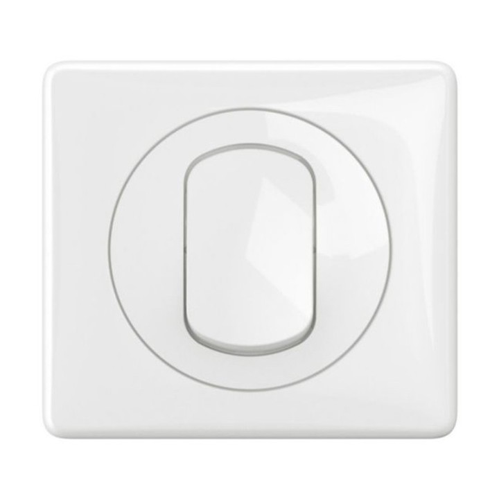 Legrand Céliane - Poussoir étanche complet - 10A - IP44 - Blanc - Réf : CB8001-P