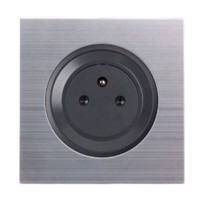 Ohmtec - EPURE - Prise complète 2P+T 16A Affleurante Anthracite - Réf : 480721O-P03