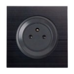 Ohmtec - EPURE - Prise complète 2P+T 16A Affleurante Anthracite - Réf : 480721O-P02