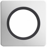 Ohmtec - EPURE - Interrupteur ou va et vient double Anthracite avec Plaque blanche - Complet - Réf : 480701O-P01