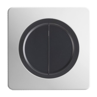 Ohmtec - EPURE - Interrupteur double complet va et vient - Anthracite- Réf : 480701O-P01