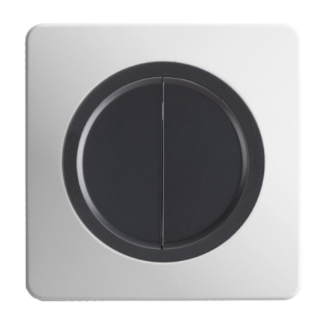 Ohmtec - EPURE - Interrupteur double complet va et vient - Anthracite- Réf : 480701O-P01