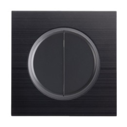 Ohmtec - EPURE - Interrupteur double complet va et vient - Anthracite- Réf : 480701O-P02
