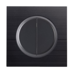 Ohmtec - EPURE - Interrupteur double complet va et vient - Anthracite- Réf : 480701O-P02