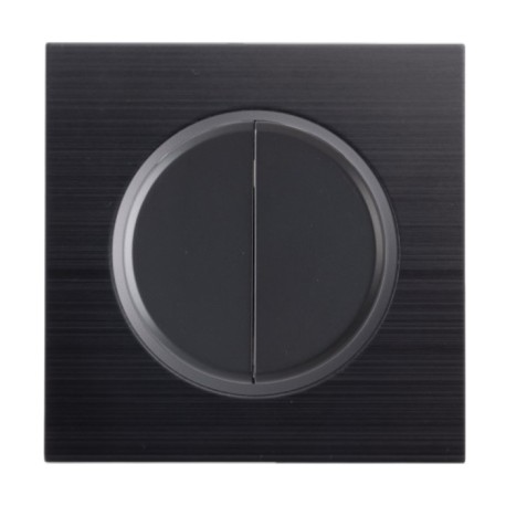 Ohmtec - EPURE - Interrupteur double complet va et vient - Anthracite- Réf : 480701O-P02