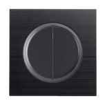 Ohmtec - EPURE - Interrupteur double complet va et vient - Anthracite- Réf : 480701O-P02