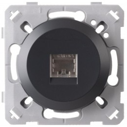 Ohmtec - EPURE - Prise RJ45 - Cat 6 - Grande 3 (350Mhz) - noir - Réf : 480740O