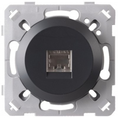 Ohmtec - EPURE - Prise RJ45 - Cat 6 - Grande 3 (350Mhz) - noir - Réf : 480740O