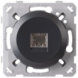 Ohmtec - EPURE - Prise RJ45 - Cat 6 - Grande 3 (350Mhz) - noir - Réf : 480740O