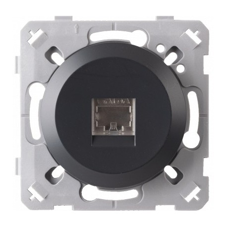 Ohmtec - EPURE - Prise RJ45 - Cat 6 - Grande 3 (350Mhz) - noir - Réf : 480740O