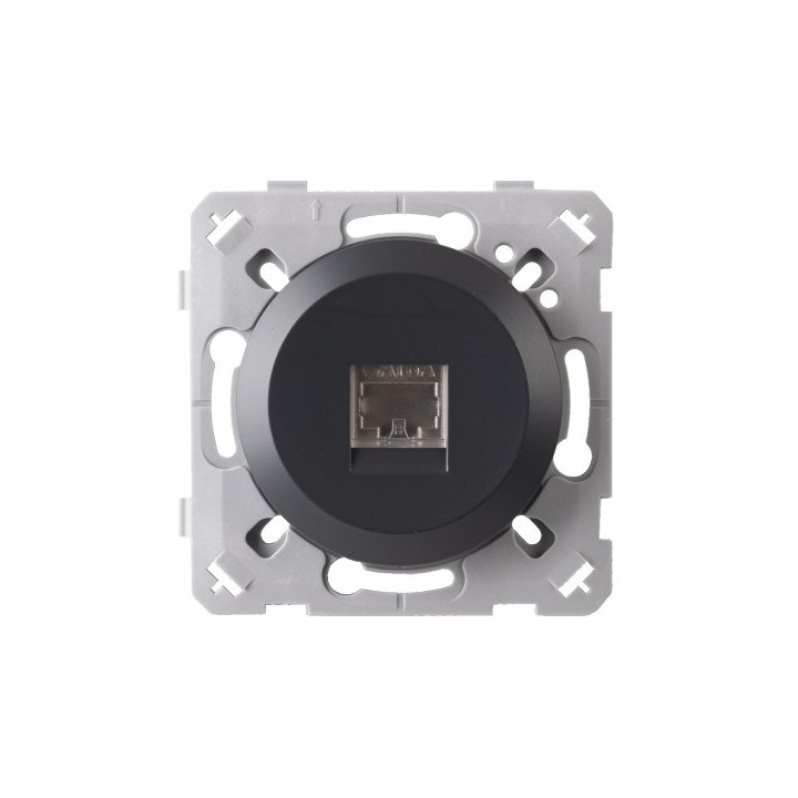 Ohmtec - EPURE - Prise RJ45 - Cat 6 - Grande 3 (350Mhz) - noir - Réf : 480740O