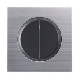 Ohmtec - EPURE - Interrupteur double complet va et vient - Anthracite- Réf : 480701O-P03