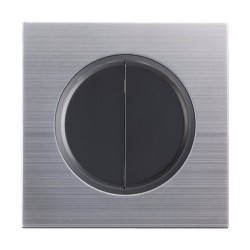 Ohmtec - EPURE - Interrupteur double complet va et vient - Anthracite- Réf : 480701O-P03