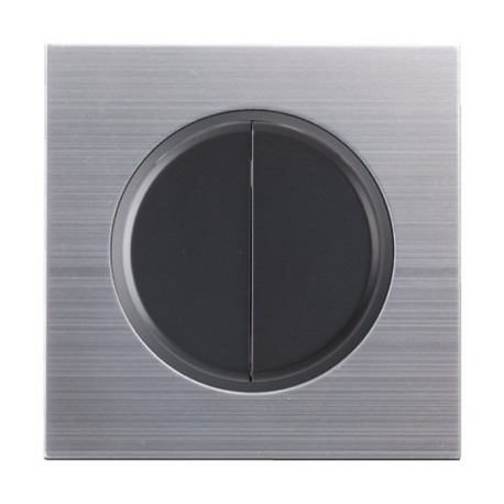 Ohmtec - EPURE - Interrupteur double complet va et vient - Anthracite- Réf : 480701O-P03