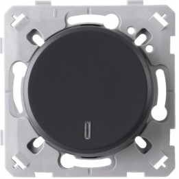 Ohmtec - EPURE - Interrupteur à voyant - Noir - Réf : 480704O
