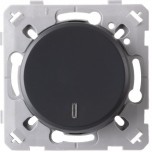 Ohmtec - EPURE - Interrupteur à voyant - Noir - Réf : 480704O