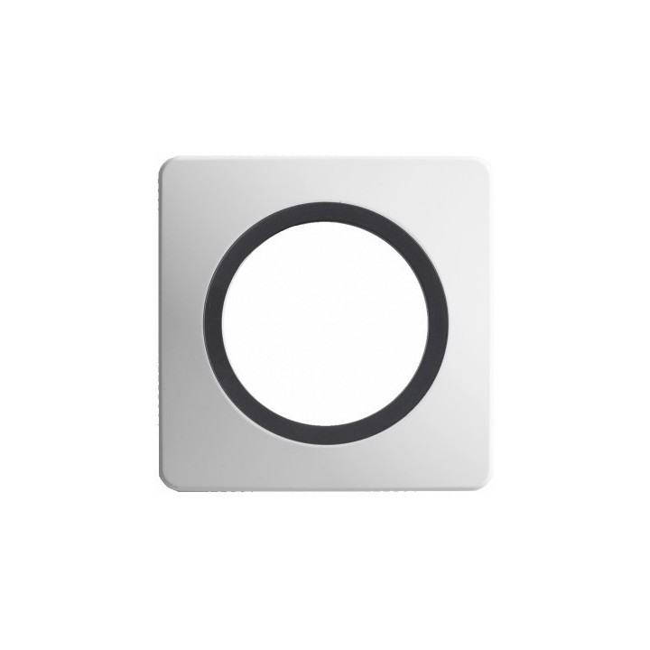 Ohmtec - EPURE - Interrupteur ou va et vient Anthracite avec Plaque blanche - Complet - Réf : 480700O-P01