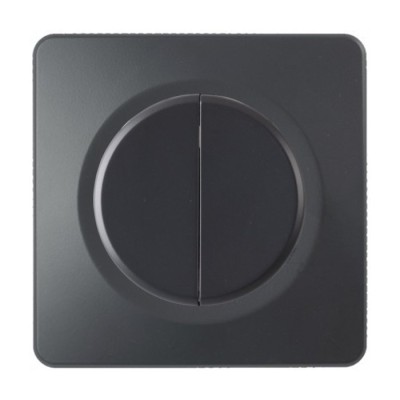 Ohmtec - EPURE - Interrupteur double complet va et vient - Anthracite- Réf : 480701O-P