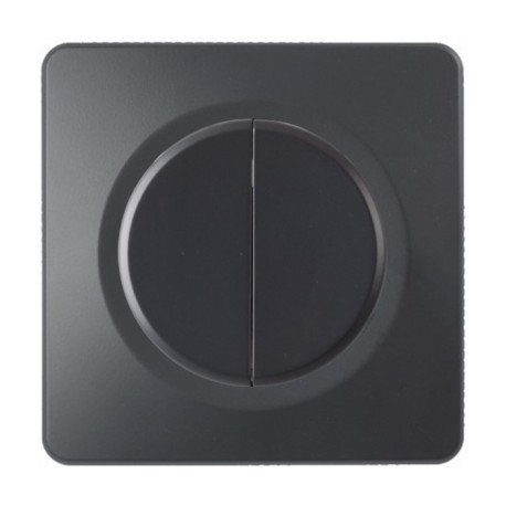 Ohmtec - EPURE - Interrupteur double complet va et vient - Anthracite- Réf : 480701O-P