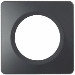 Ohmtec - EPURE - Interrupteur ou va et vient Anthracite avec Plaque anthracite - Complet - Réf : 480700O-P