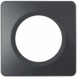 Ohmtec - EPURE - Interrupteur ou va et vient Anthracite avec Plaque anthracite - Complet - Réf : 480700O-P