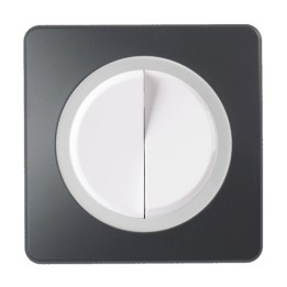 Ohmtec - EPURE - Interrupteur complet double va et vient blanc - Réf : 480401O-P01