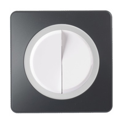 Ohmtec - EPURE - Interrupteur complet double va et vient blanc - Réf : 480401O-P01