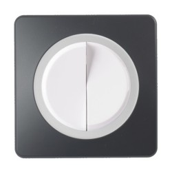 Ohmtec - EPURE - Interrupteur complet double va et vient blanc - Réf : 480401O-P01