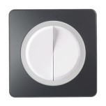 Ohmtec - EPURE - Interrupteur complet double va et vient blanc - Réf : 480401O-P01