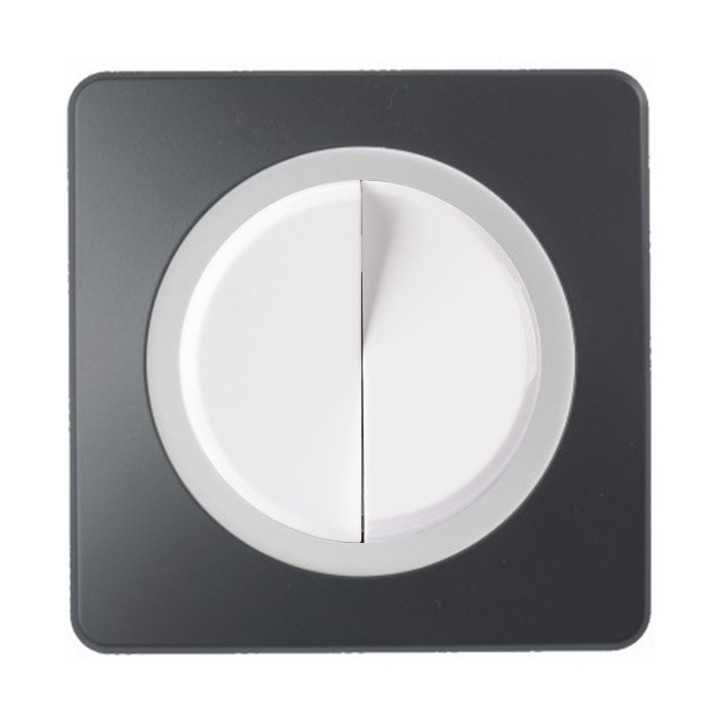 Ohmtec - EPURE - Interrupteur complet double va et vient blanc - Réf : 480401O-P01