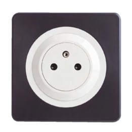 Ohmtec - EPURE - Prise complète 2P+T 16A Affleurante blanche - Réf : 480421O-P01