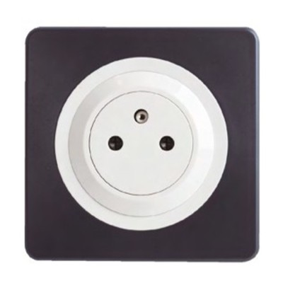 Ohmtec - EPURE - Prise complète 2P+T 16A Affleurante blanche - Réf : 480421O-P01