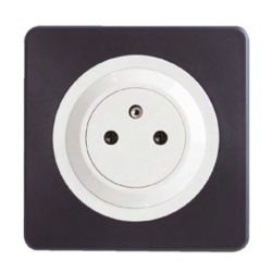 Ohmtec - EPURE - Prise complète 2P+T 16A Affleurante blanche - Réf : 480421O-P01