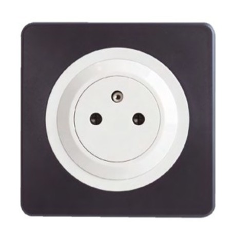 Ohmtec - EPURE - Prise complète 2P+T 16A Affleurante blanche - Réf : 480421O-P01