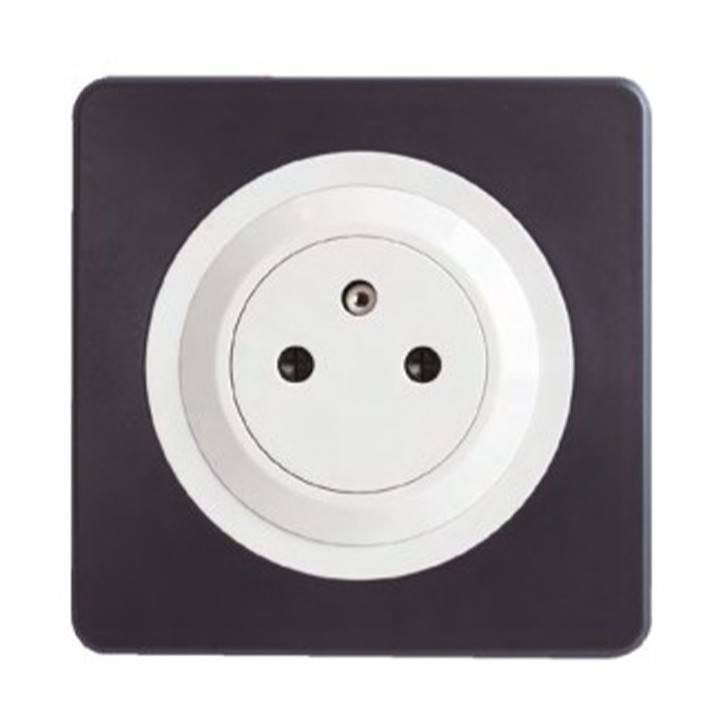 Ohmtec - EPURE - Prise complète 2P+T 16A Affleurante blanche - Réf : 480421O-P01