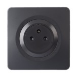 Ohmtec - EPURE - Prise 2P+T 16A Affleurante Anthracite avec Plaque anthracite - Complet - Réf : 480774O