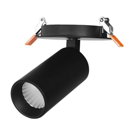 Miidex Lighting - Kit Spot LED encastré noir IRC90 30W 4000K - Réf : 100221-P