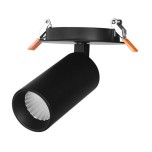 Miidex Lighting - Kit Spot LED encastré noir IRC90 30W 4000K - Réf : 100221-P