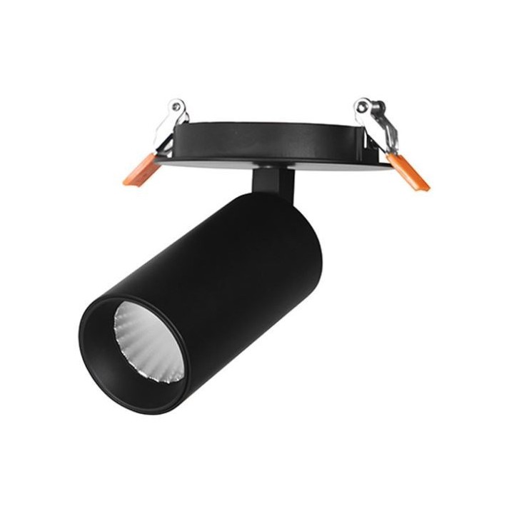 Miidex Lighting - Kit Spot LED encastré noir IRC90 30W 4000K - Réf : 100221-P