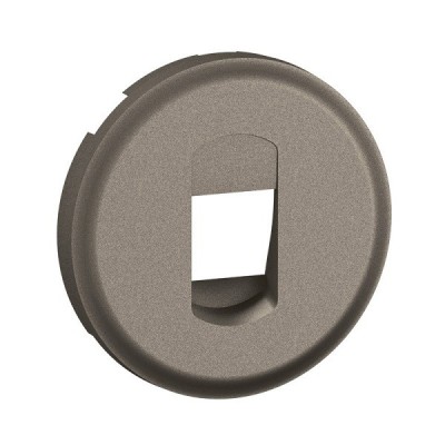 Legrand Céliane - Enjoliveur pour prise Haut-Parleur simple à poussette - Titanium - Réf : CT0311