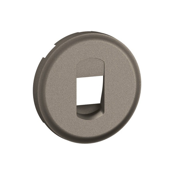 Legrand Céliane - Enjoliveur pour prise Haut-Parleur simple à poussette - Titanium - Réf : CT0311