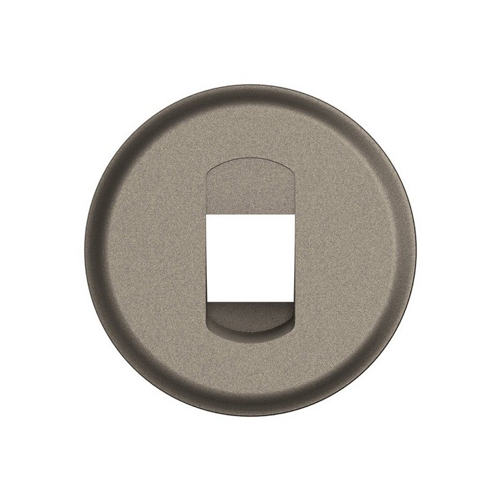 Legrand Céliane - Enjoliveur pour prise Haut-Parleur simple à poussette - Titanium - Réf : CT0311